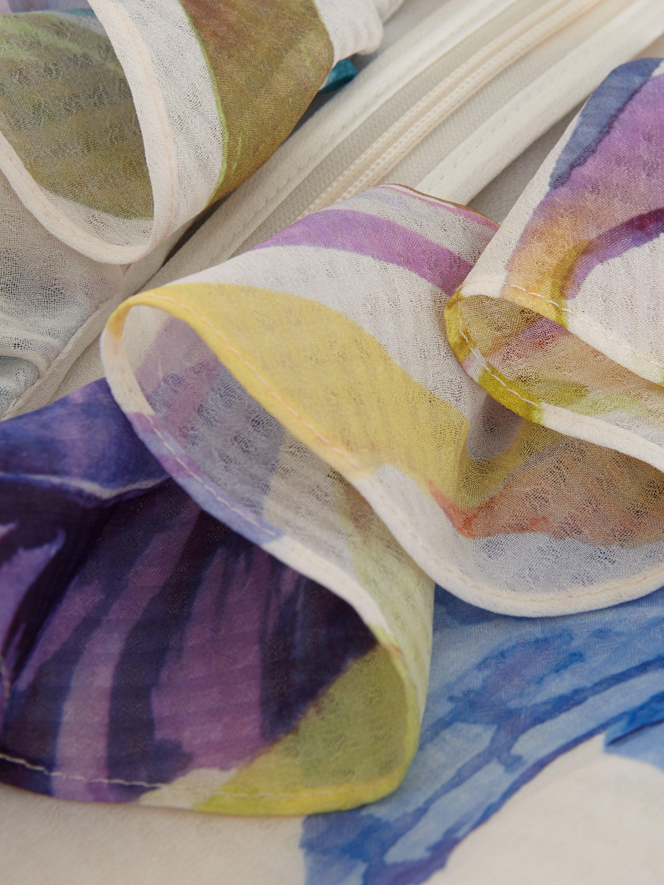 Product image 6 of 8, which shows Phase Eight Rachel Floral Ruffle Dress, Multi, 8