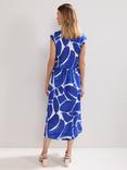 Phase Eight Talah Leaf Print Midaxi Dress, Blue/Multi