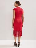 Phase Eight Tazmin Tassel Midi Dress, Red