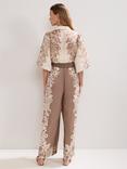 Phase Eight Lilja Leaf Print Jumpsuit, Beige
