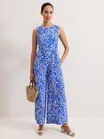 Phase Eight Marta Floral Jumpsuit, Blue