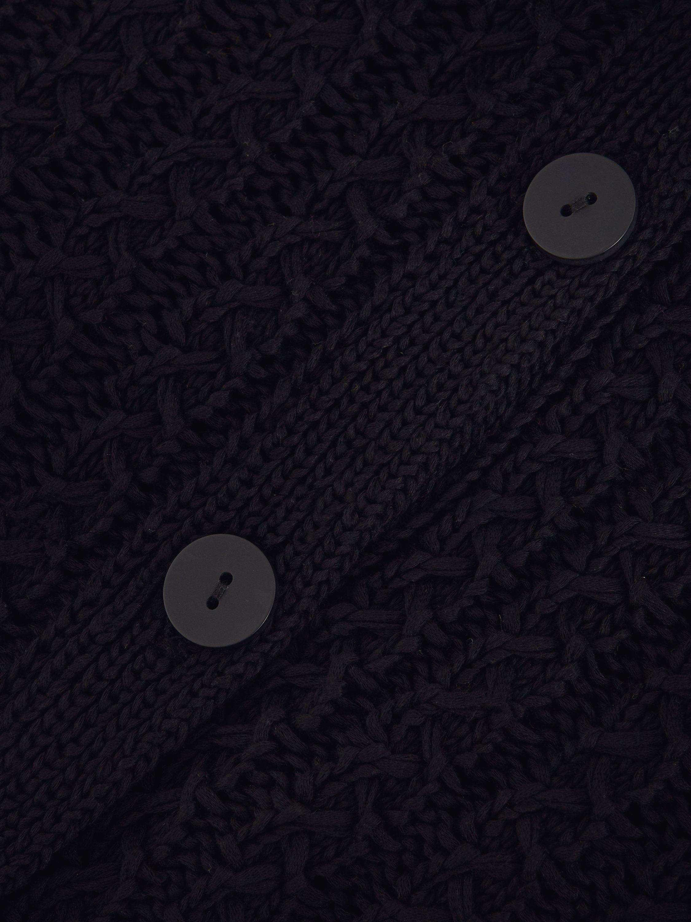 Product image 6 of 8, which shows Phase Eight Quinn Knit Tassel Waistcoat, Black, S