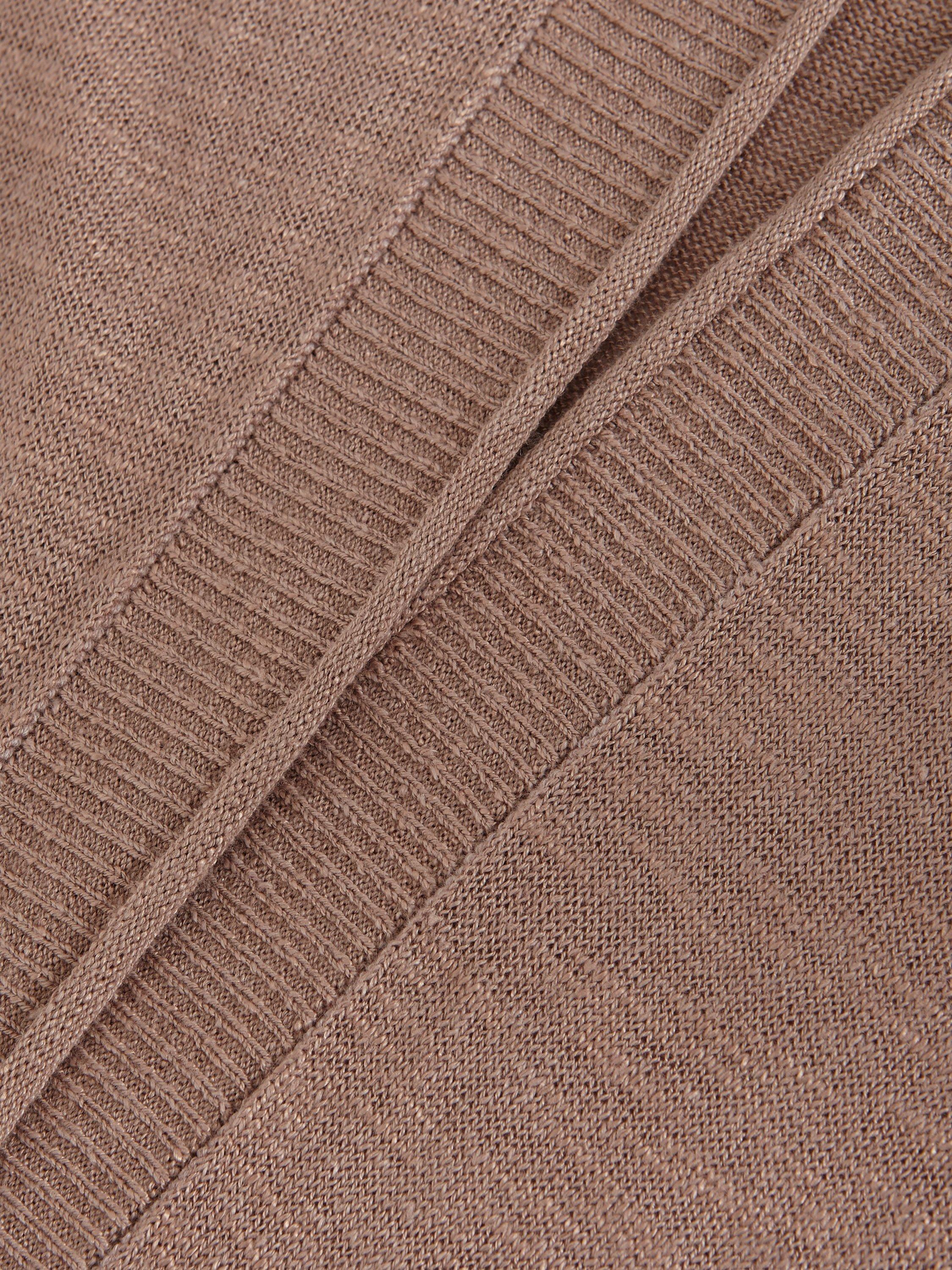 Product image 6 of 8, which shows Phase Eight Tasha Linen Rich Cardigan, Brown, S