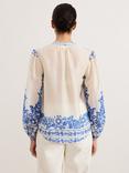 Phase Eight Marisa Floral Blouse, Blue