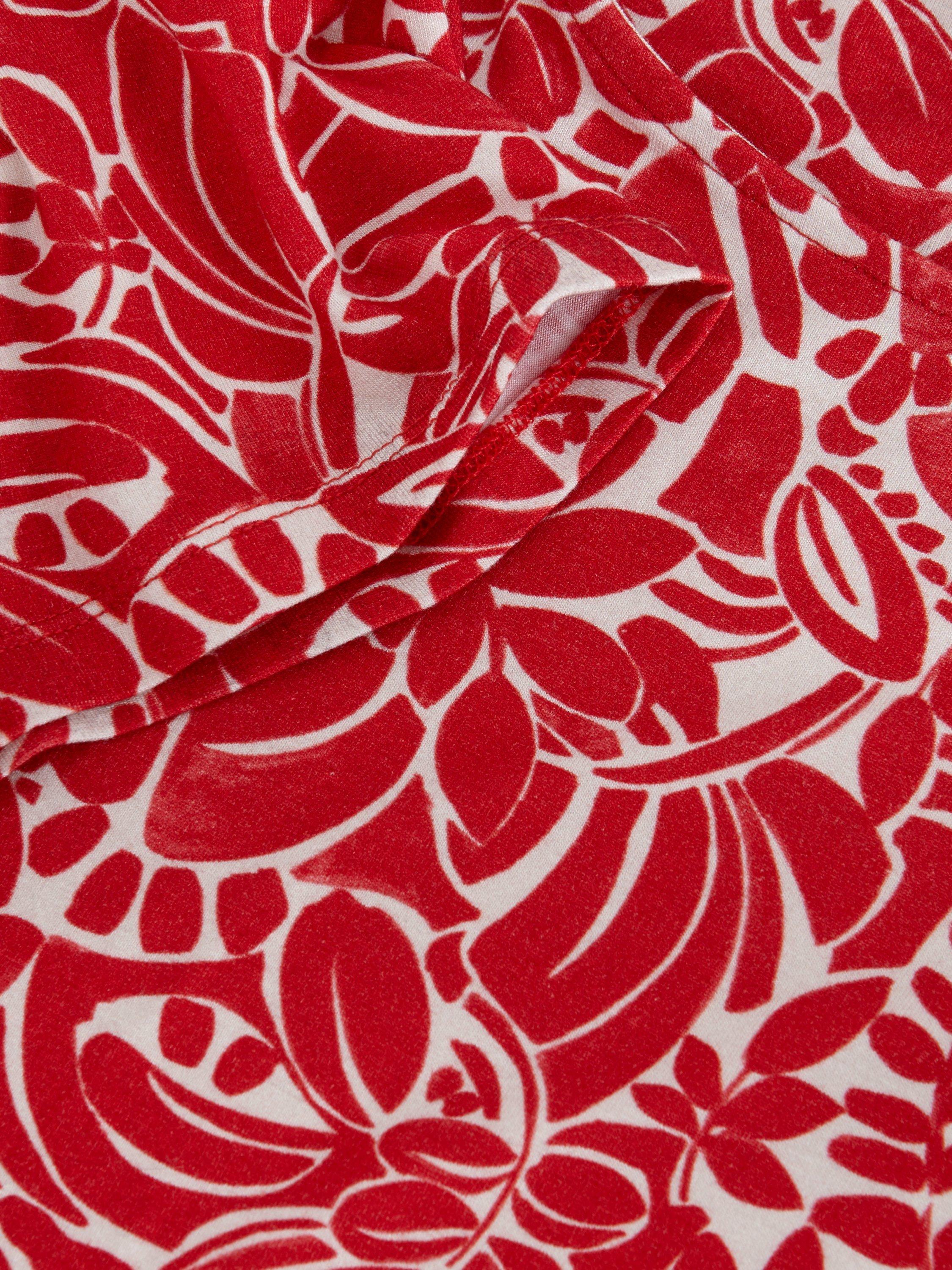 Product image 6 of 8, which shows Phase Eight Nayana Floral T-Shirt, Red, 8
