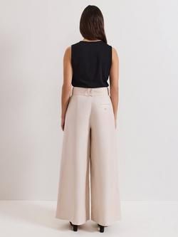 Phase Eight Amble Wide Leg Trousers, Stone - view 2, Stone