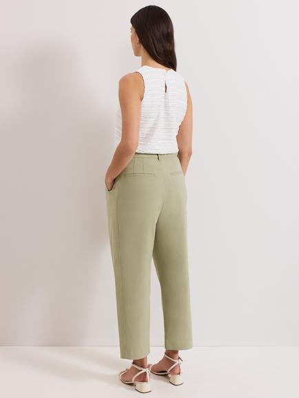 Phase Eight Loralei Tapered Chinos, Green - view 2, Brown