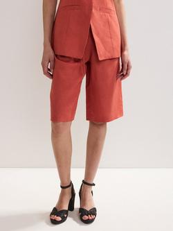 Phase Eight Lottie Line Rich Belted Shorts, Brown, Brown