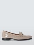 John Lewis August Patent Leather Moccasins, Taupe