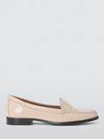John Lewis Pennie Patent Leather Loafers, Beige