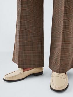 John Lewis Pennie Patent Leather Loafers, Beige - view 2, Beige