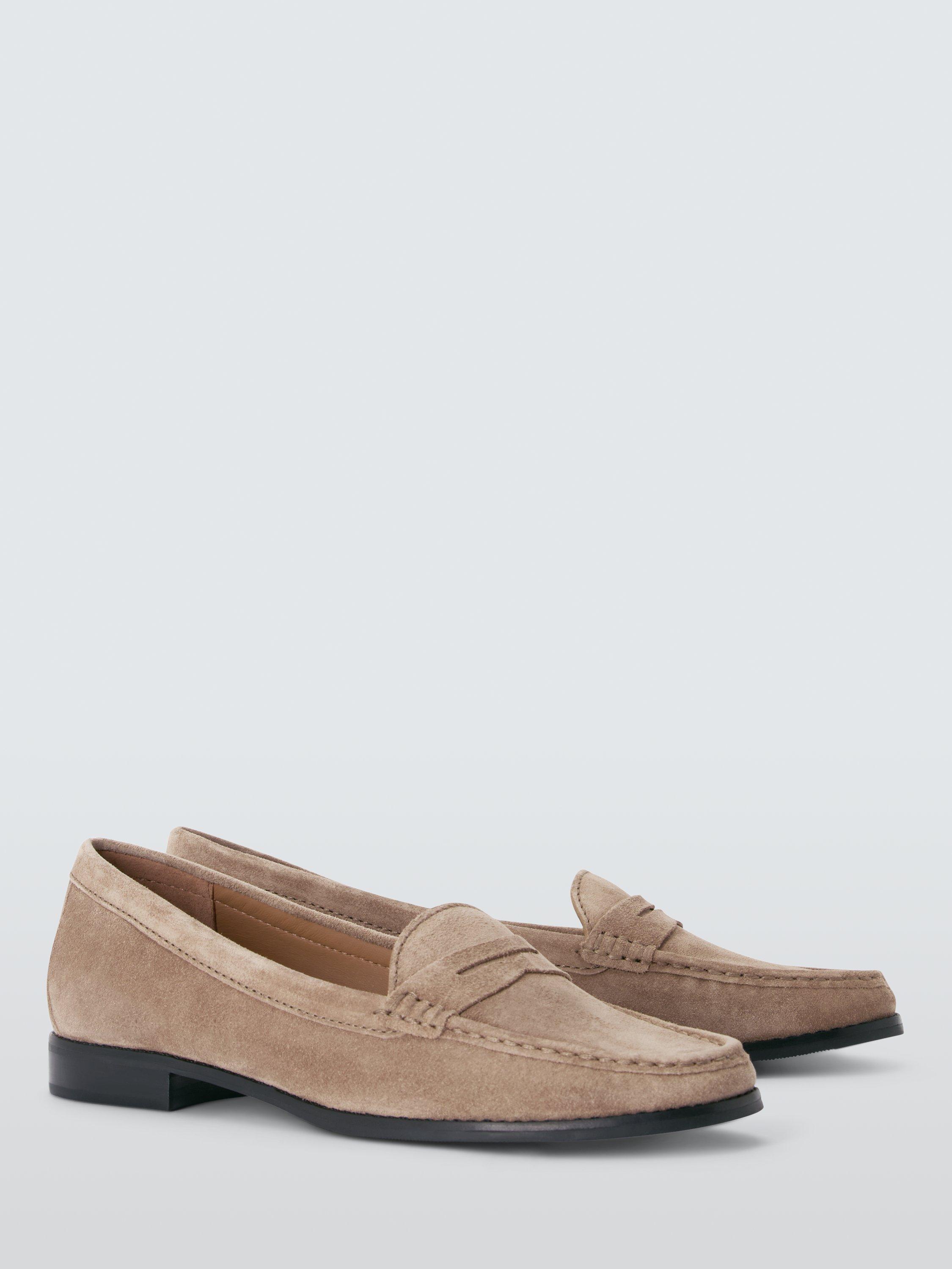 Product image 3 of 6, which shows John Lewis Pennie Suede Loafers, Tan, 3