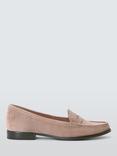 John Lewis Pennie Wide Fit Suede Loafers, Tan