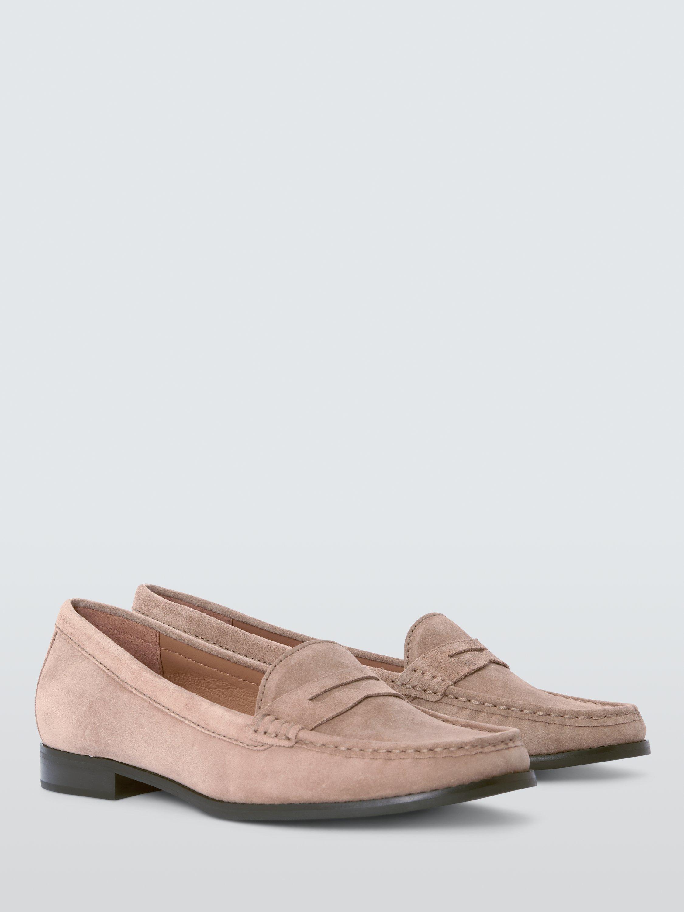 Product image 3 of 6, which shows John Lewis Pennie Wide Fit Suede Loafers, Tan, 3