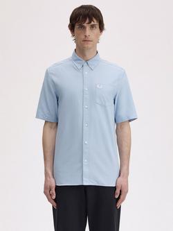 Fred Perry Cotton Regular Fit Oxford Shirt, Light Blue