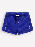 Mini Boden Kids' Cotton Pom-Pom Trim Jersey Shorts
