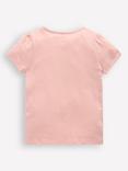 Mini Boden Kids' Cotton Superstitch Puff Sleeve T-Shirt, Pink Circus Pets