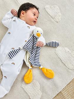 JoJo Maman Bébé Baby Breton Stripe Duck Comforter, Multi - view 2, Multi