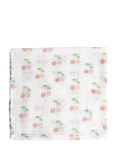 JoJo Maman Bébé Fruit Muslin Cloths, Pack of 3, Pink