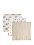 JoJo Maman Bébé Bear Muslin Cloths, Pack of 5, Natural