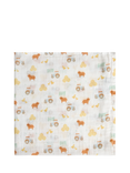 JoJo Maman Bébé Farm Muslin Cloths, Pack of 5, Green/Multi