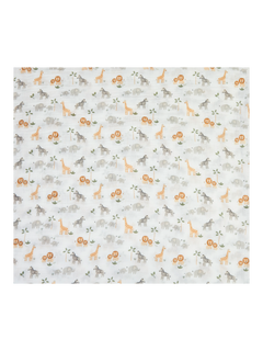 JoJo Maman Bébé Safari Large Muslin Cloth, Multi, One Size