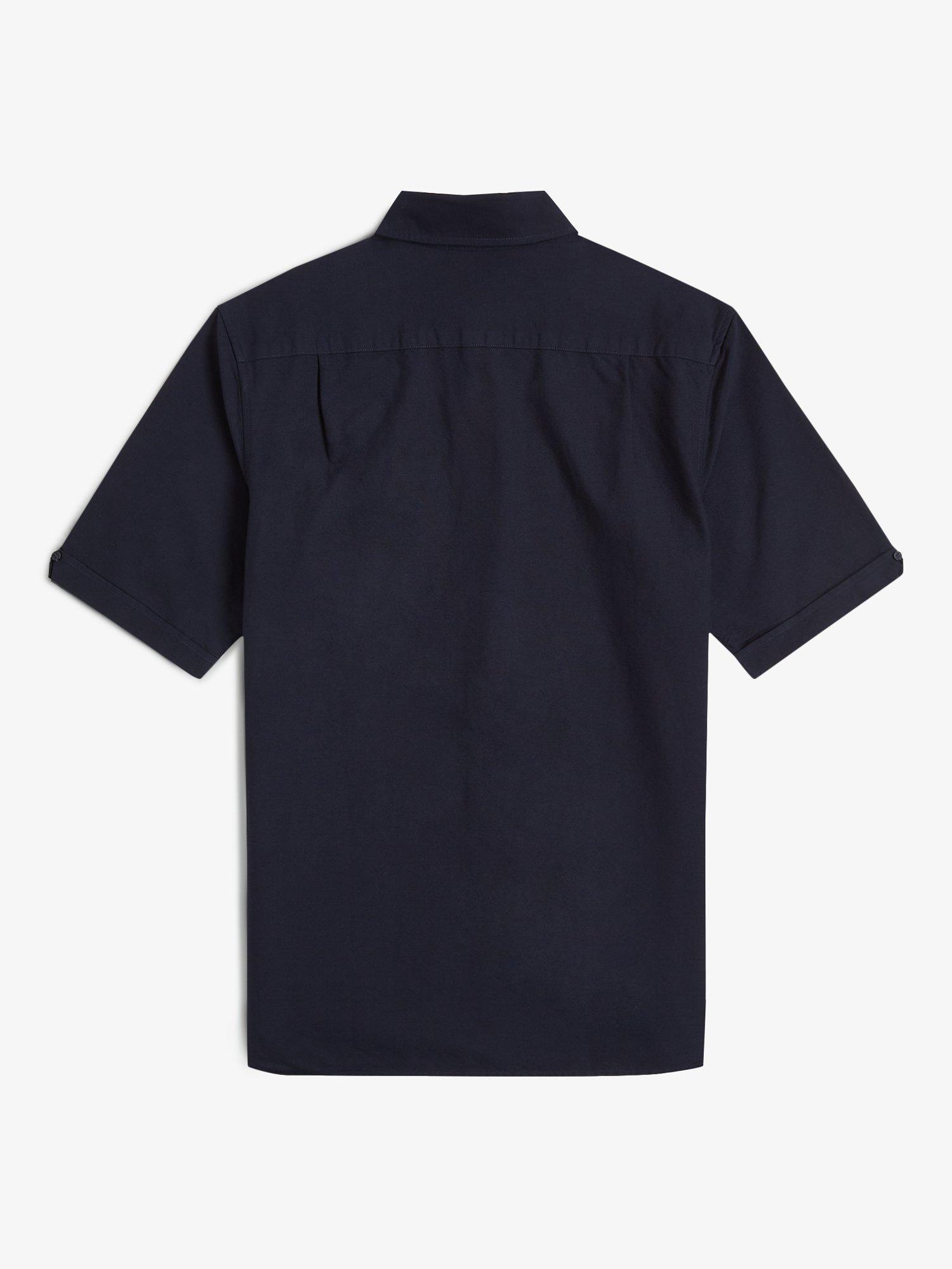 Product image 5 of 5, which shows Fred Perry Cotton Regular Fit Oxford Shirt, Navy, S