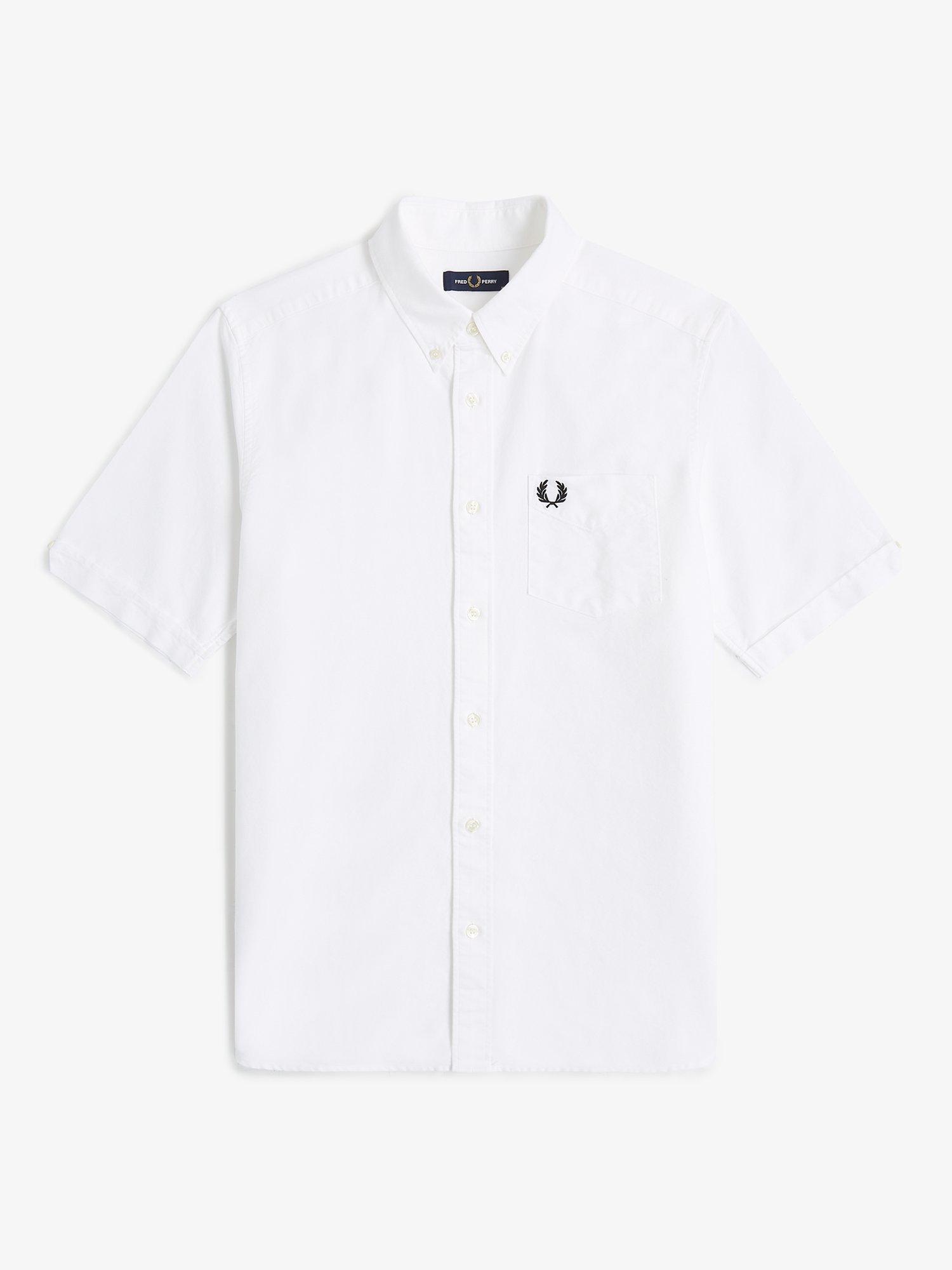 Product image 4 of 5, which shows Fred Perry Cotton Regular Fit Oxford Shirt, White, S