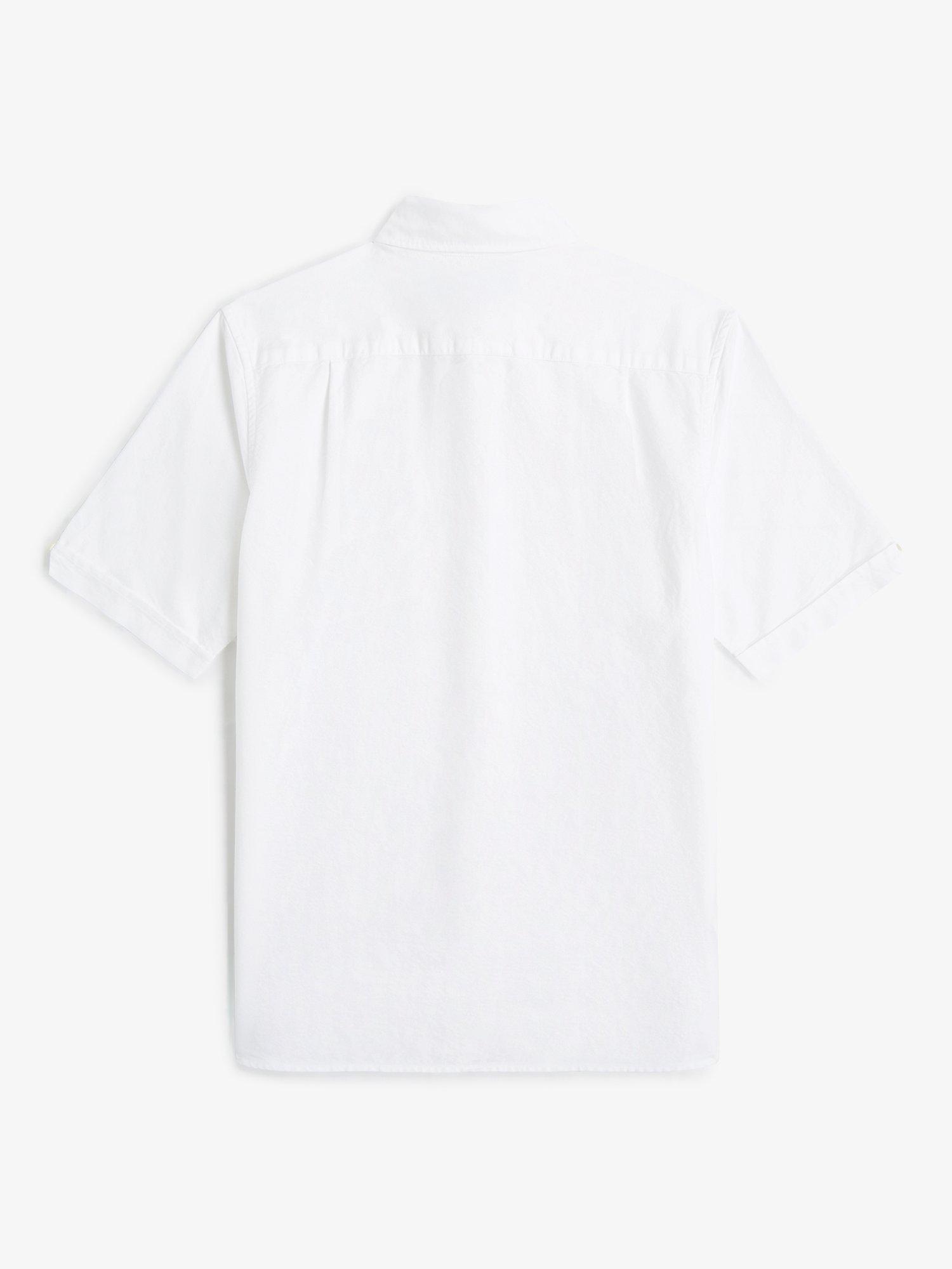 Product image 5 of 5, which shows Fred Perry Cotton Regular Fit Oxford Shirt, White, S