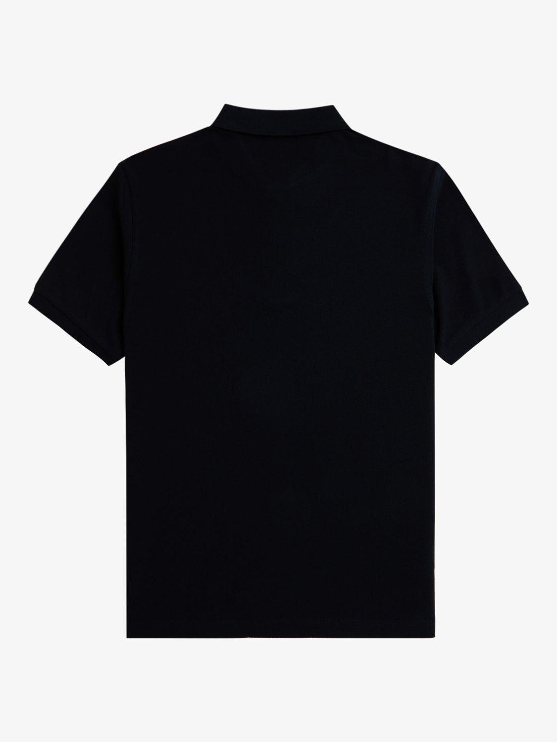 Product image 5 of 5, which shows Fred Perry Laurel Wreath Short Sleeve Cotton Polo Shirt, Black, S