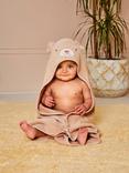 JoJo Maman Bébé Baby Bear Hooded Towel, Natural Beige