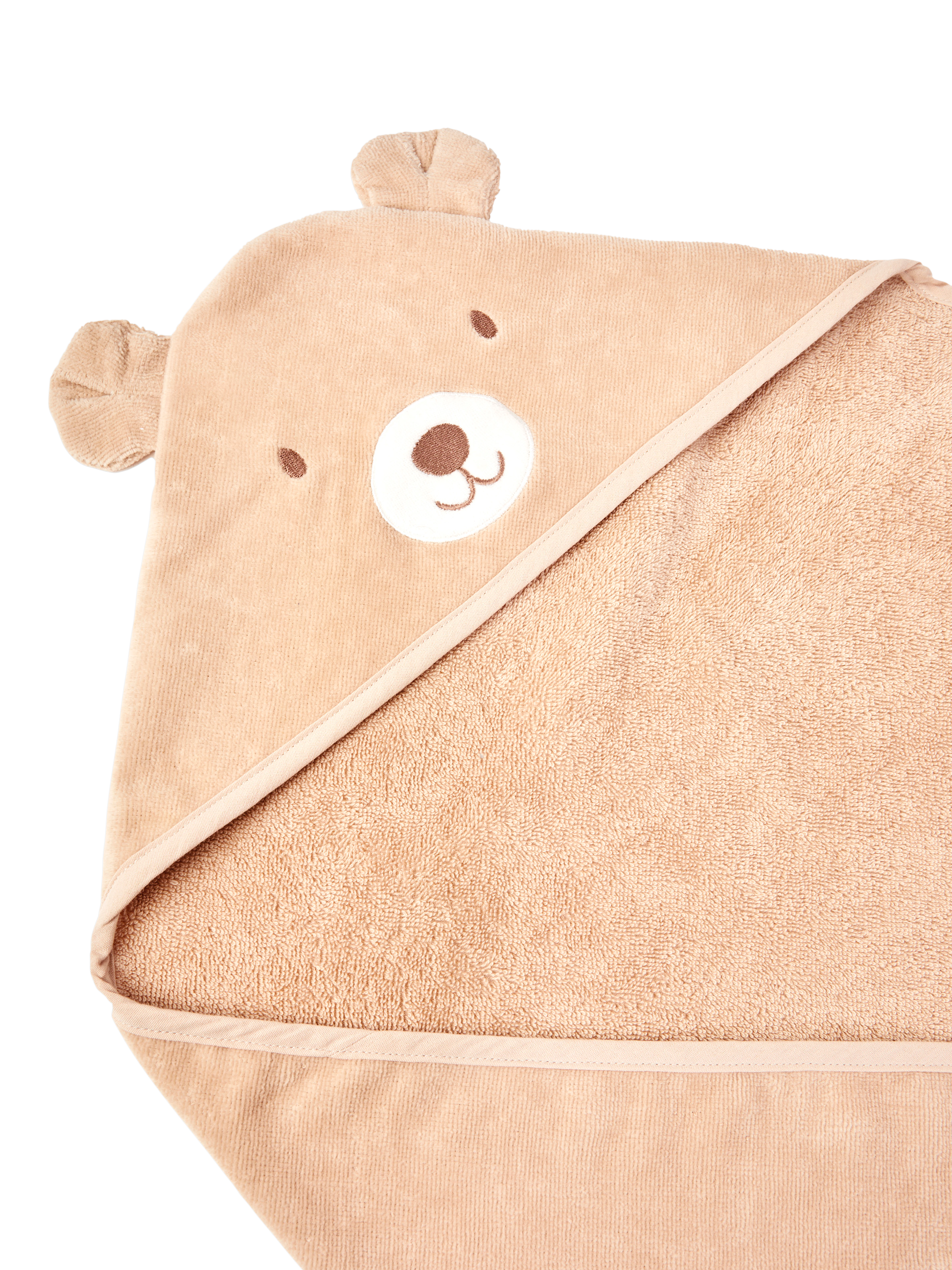 Product image 3 of 4, which shows JoJo Maman Bébé Baby Bear Hooded Towel, Natural Beige