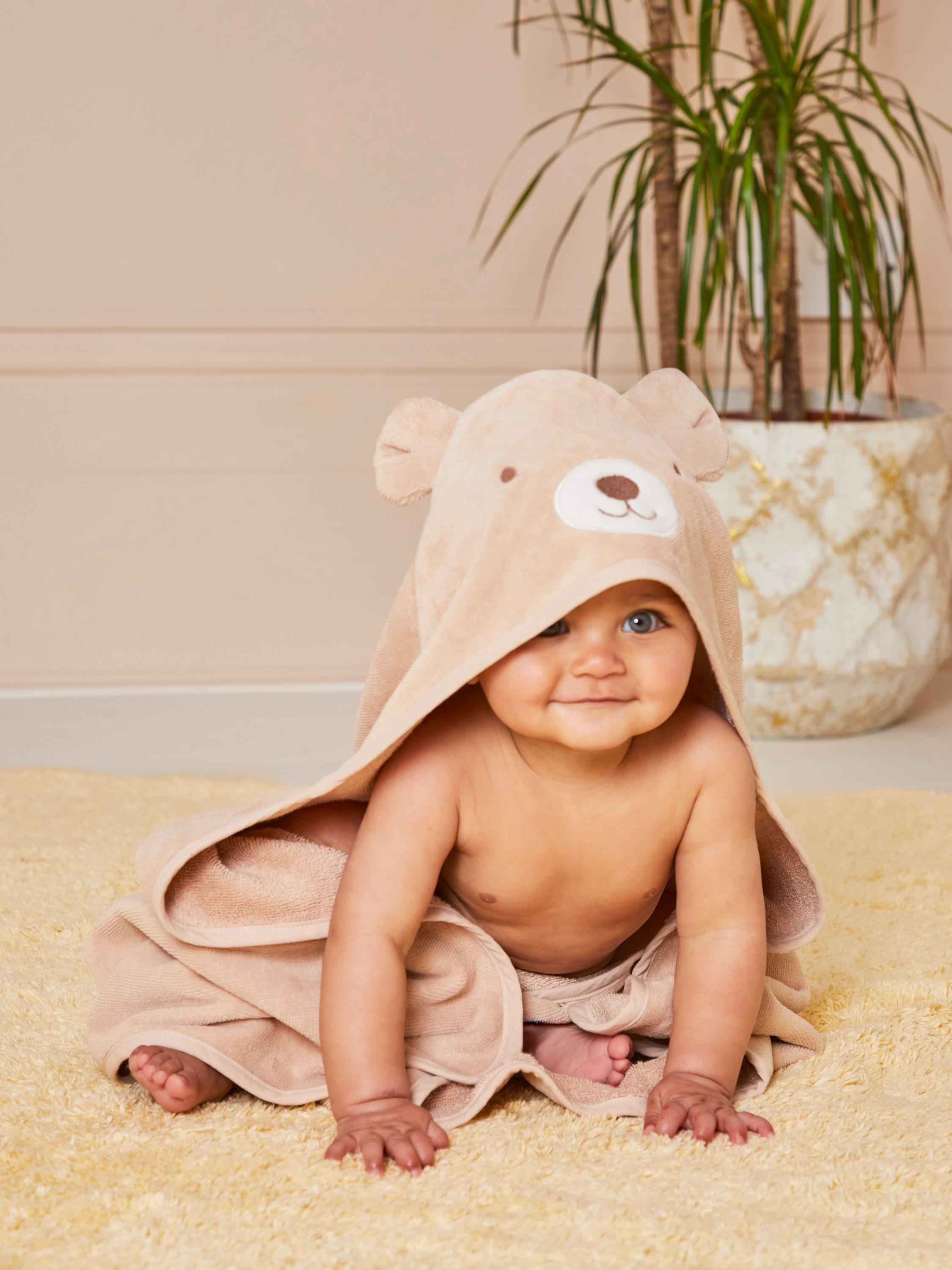 Product image 4 of 4, which shows JoJo Maman Bébé Baby Bear Hooded Towel, Natural Beige
