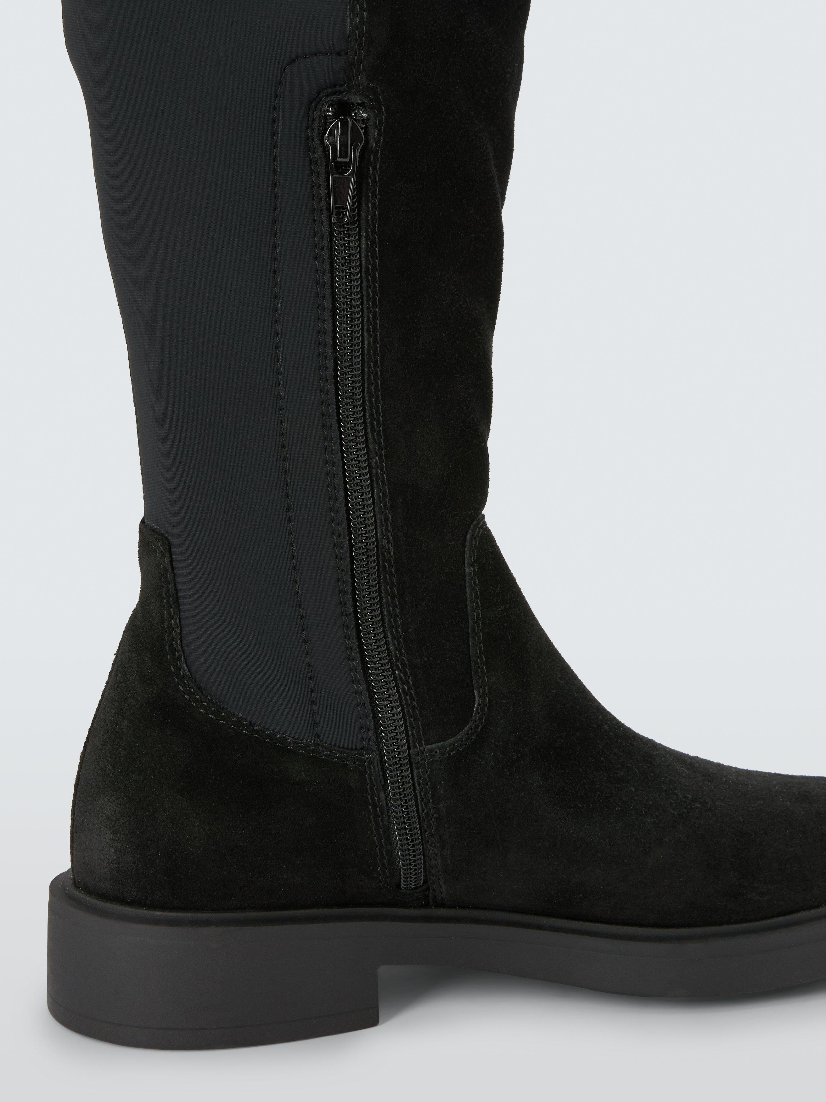 Product image 5 of 6, which shows John Lewis Taia Suede Stretch Over The Knee Boots, Black, 3