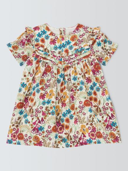 John Lewis Heirloom Collection Baby Floral Dress, Multi, Multi