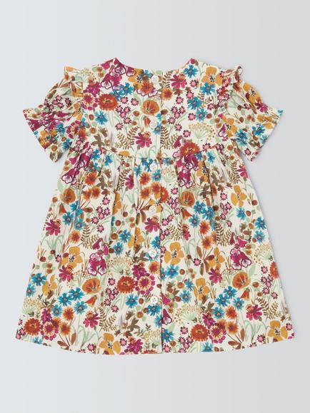 John Lewis Heirloom Collection Baby Floral Dress, Multi - view 2, Multi