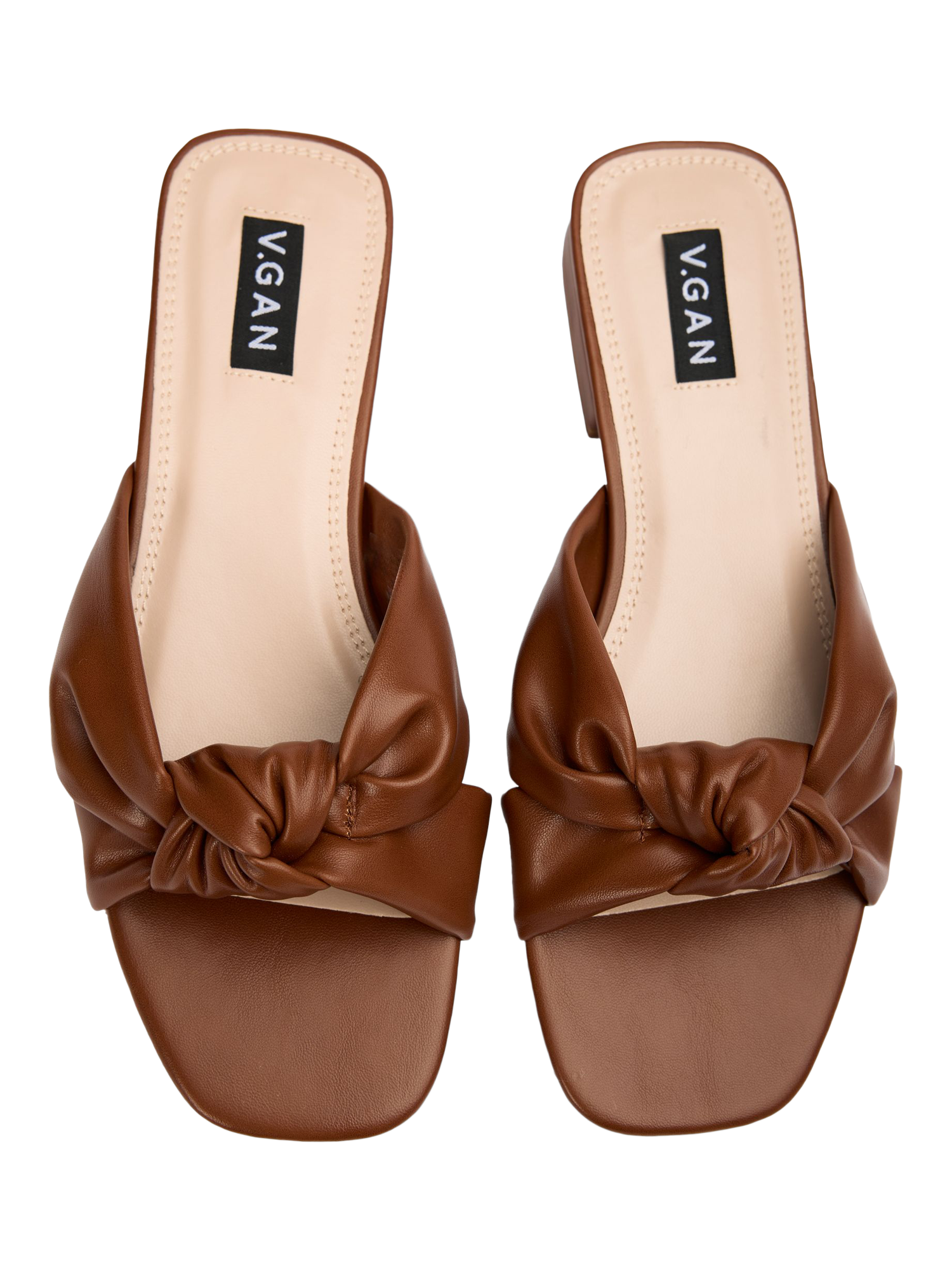 Product image 6 of 11, which shows V.GAN  Vegan Bok Slide Sandals, Taupe, 3