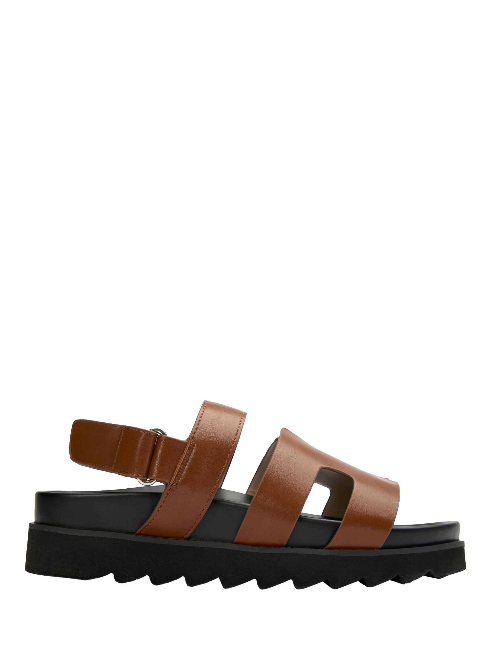 Product image 1 of 4, which shows V.GAN Vegan Brazil Ankle Strap Sandals, Tan, 3