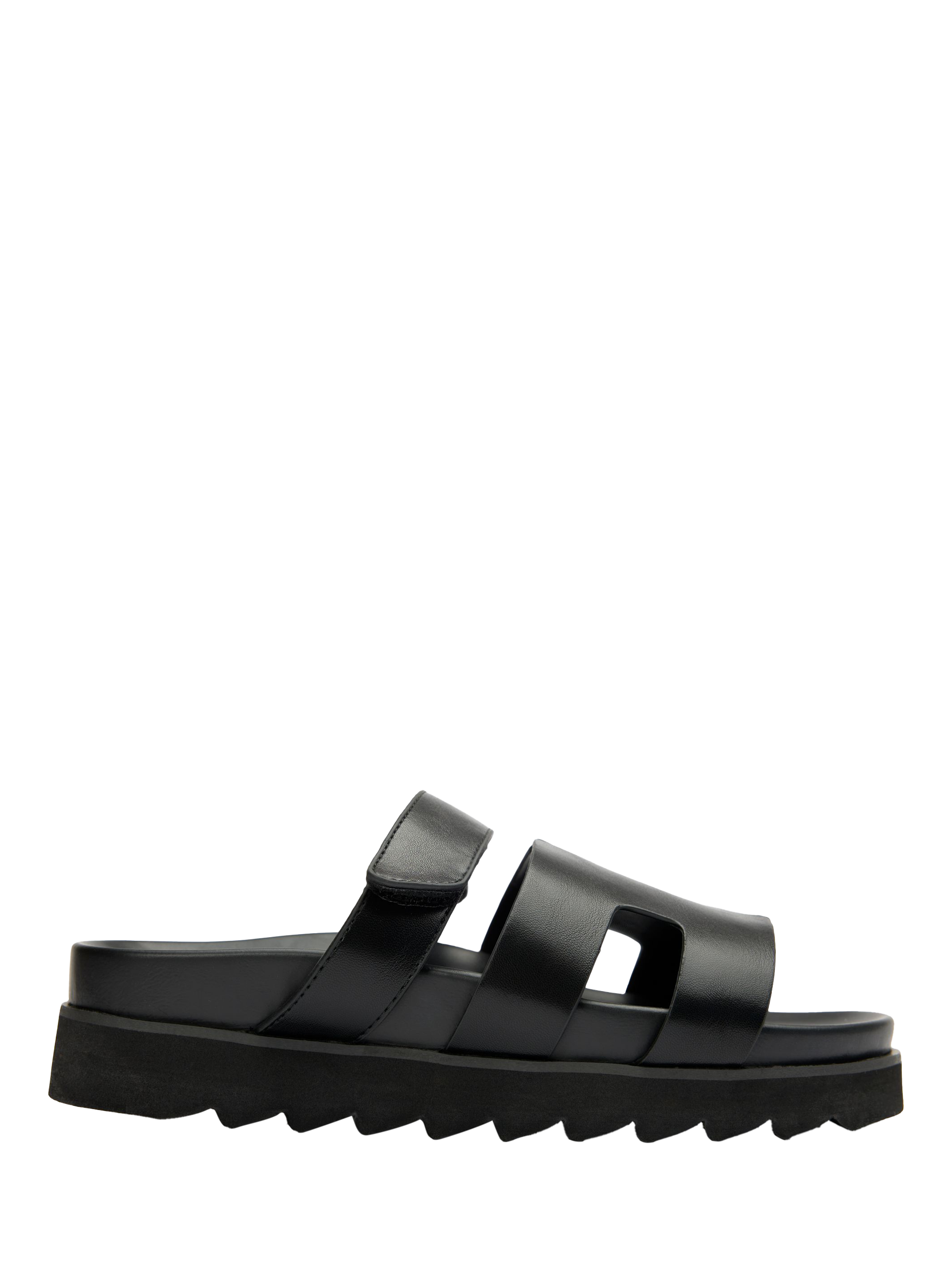 Product image 1 of 4, which shows V.GAN Vegan Shea Slide Sandals, Black, 3