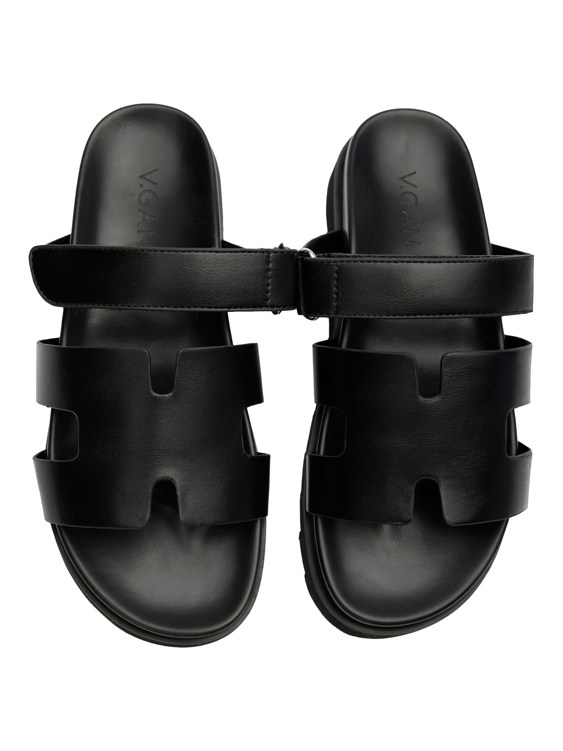 Product image 2 of 4, which shows V.GAN Vegan Shea Slide Sandals, Black, 3