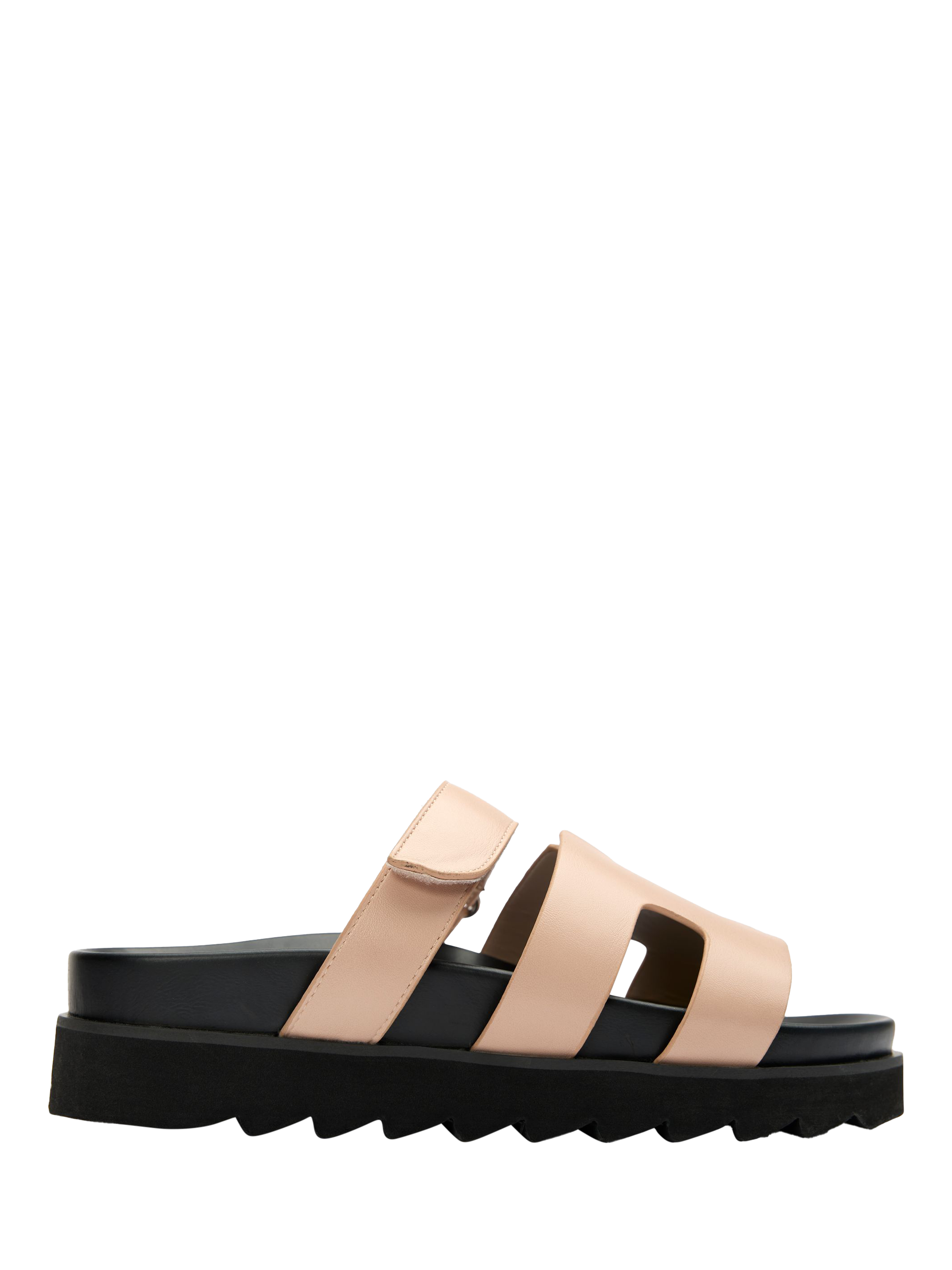 Product image 1 of 4, which shows V.GAN Vegan Shea Slide Sandals, Natural, 3