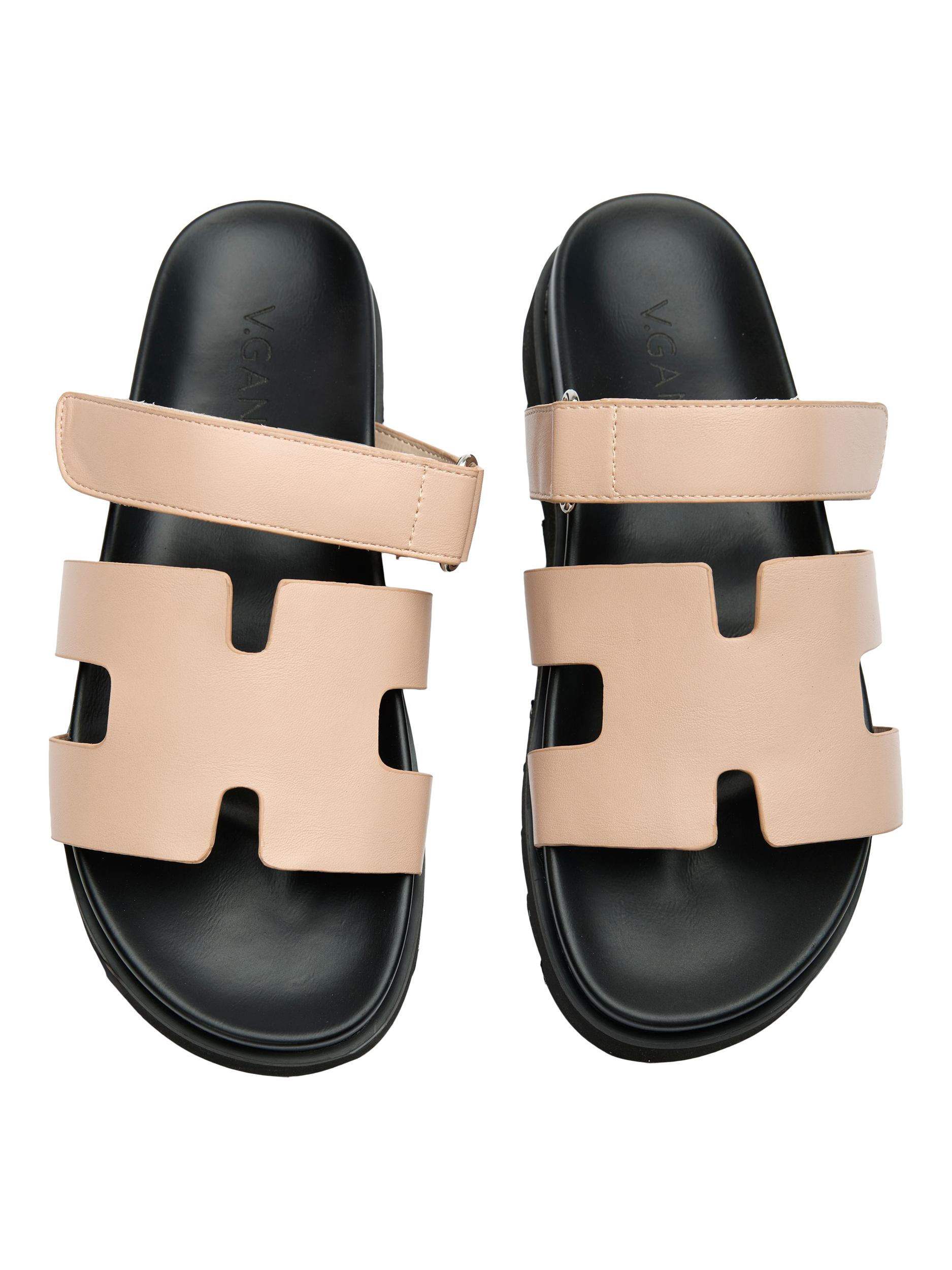 Product image 2 of 4, which shows V.GAN Vegan Shea Slide Sandals, Natural, 3