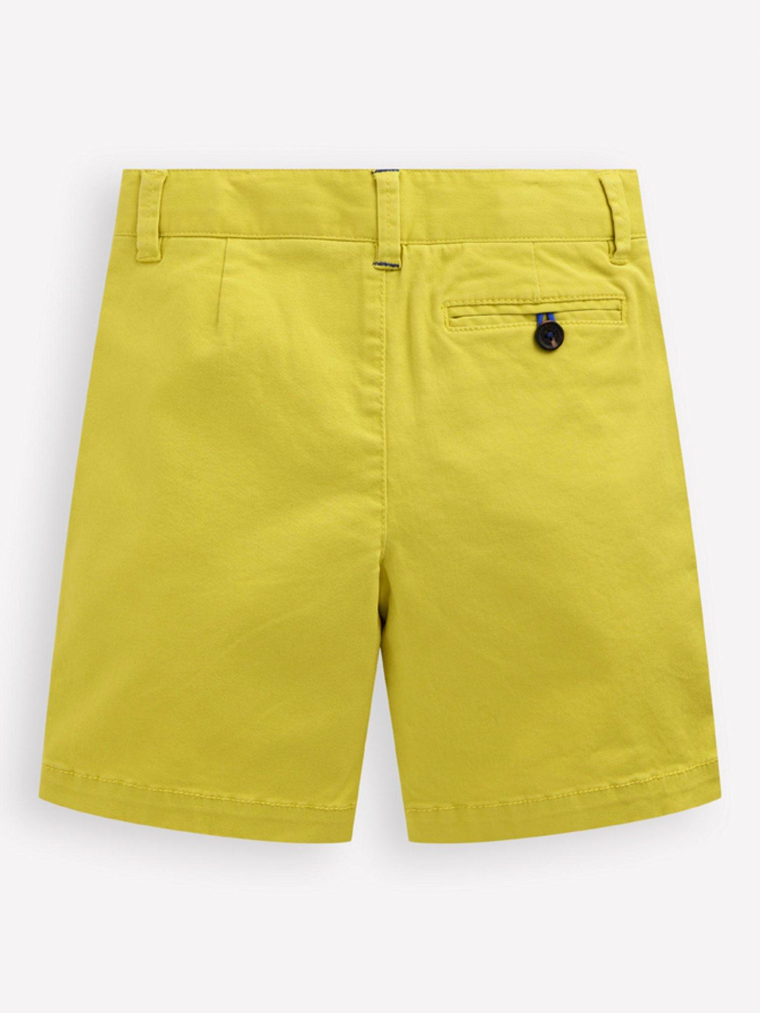 Product image 2 of 3, which shows Mini Boden Kids' Classic Chino Shorts, Pineapple Yellow, 5-6 years