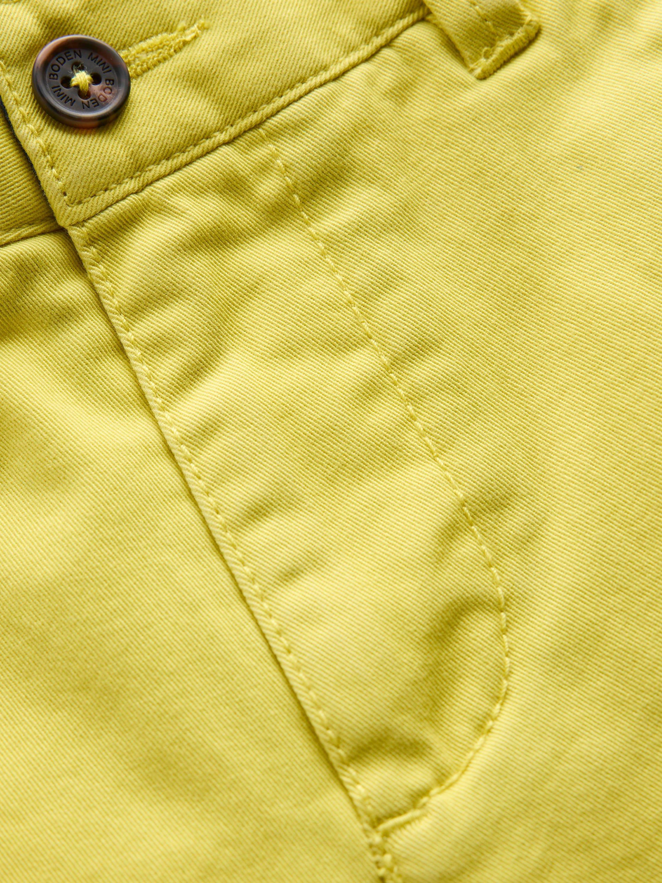 Product image 3 of 3, which shows Mini Boden Kids' Classic Chino Shorts, Pineapple Yellow, 5-6 years
