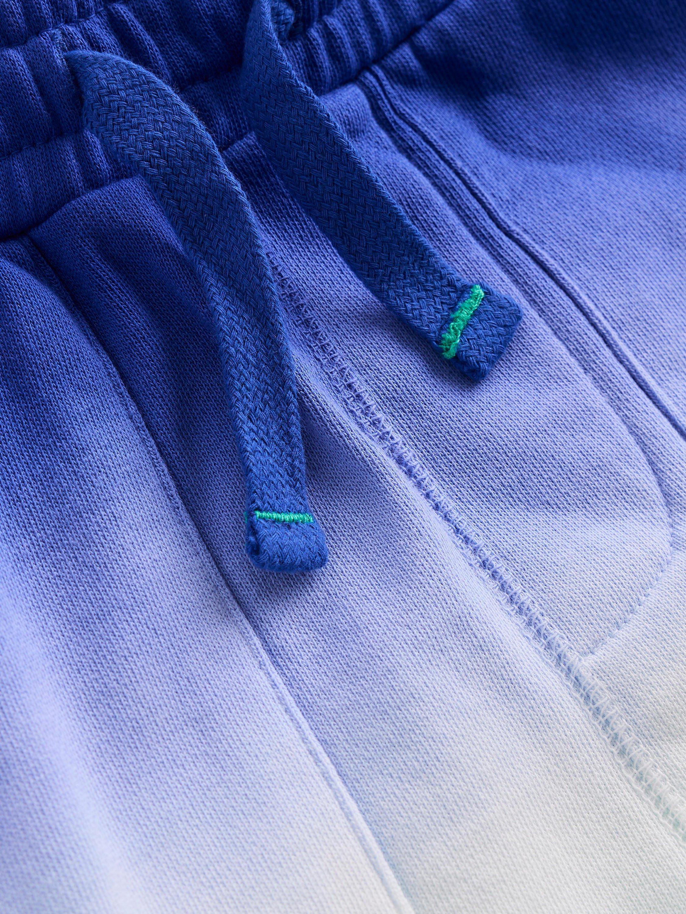 Product image 3 of 3, which shows Mini Boden Kids' Cotton Tie Dye Shorts , Blue/Aquamarine Blue, 2-3 years
