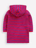 Mini Boden Kids' Applique Towelling Robe, Blue/Poppy Red Croc