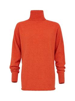 Celtic & Co. Geelong Slouch Roll Neck Jumper - view 2, Burnt Orange