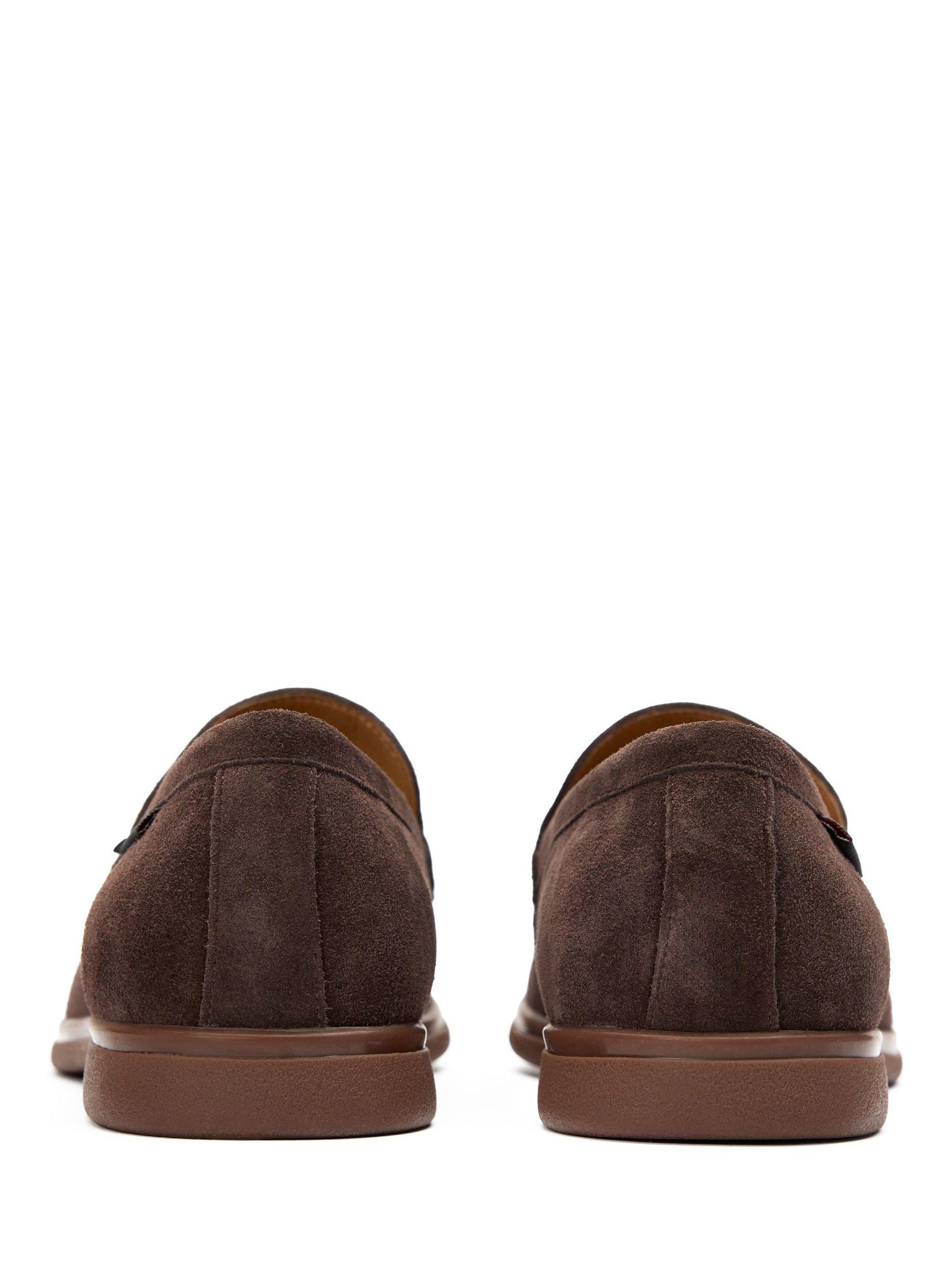 Product image 5 of 5, which shows Simon Carter Tanius Suede Loafers, Chocolate, 6