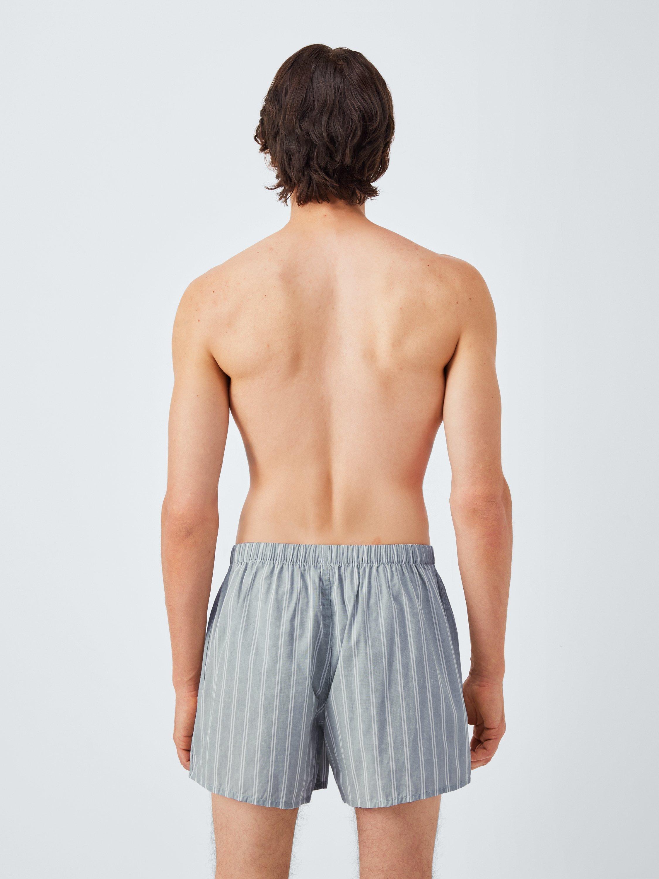 Product image 3 of 4, which shows John Lewis Stripe Cotton Boxers, Pack of 2, Multi, S
