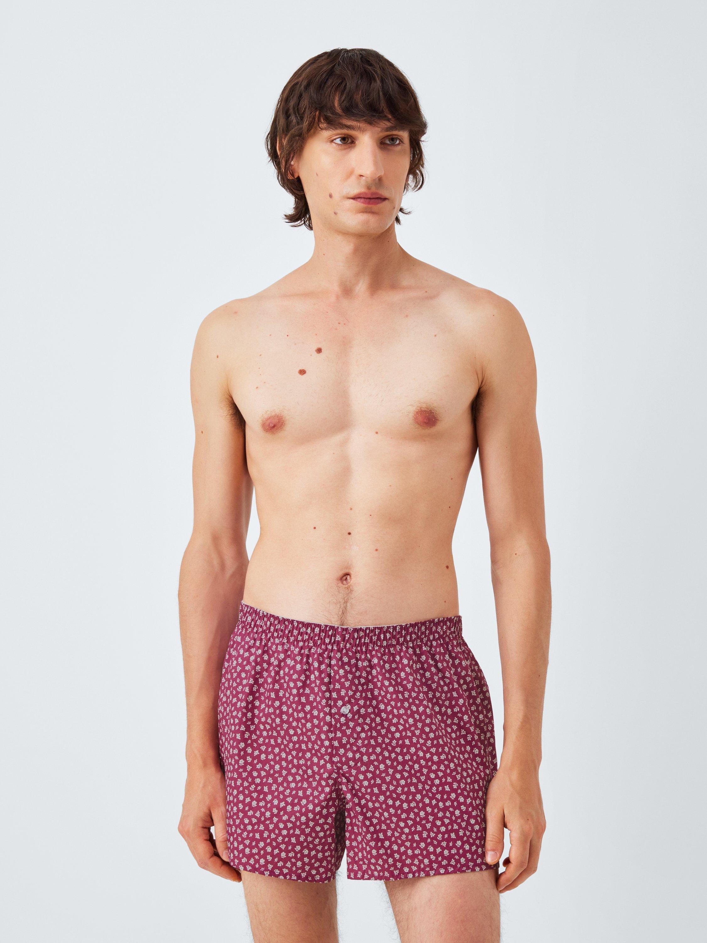Product image 2 of 4, which shows John Lewis Floral Boxers, Pack of 3, Multi, S